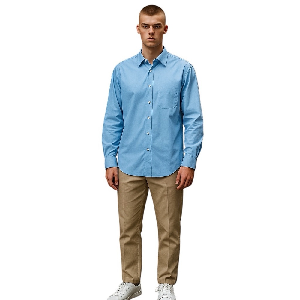 Burberry Blue Dress Shirt for Men